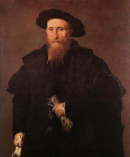 Lorenzo Lotto Gentleman with Gloves china oil painting image